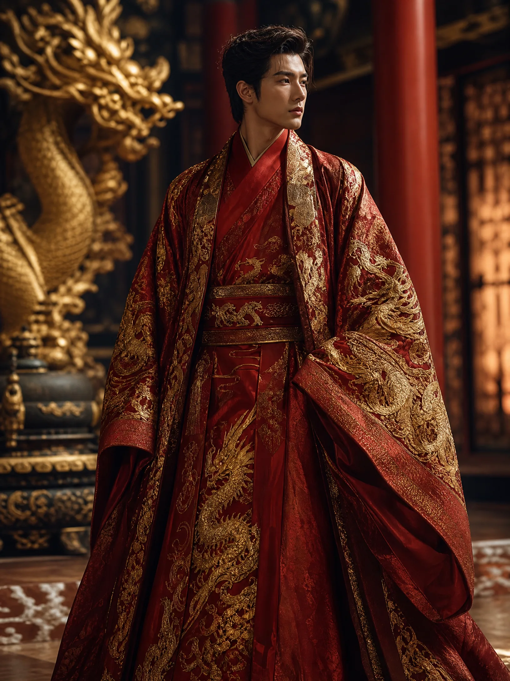 龙纹礼服男装